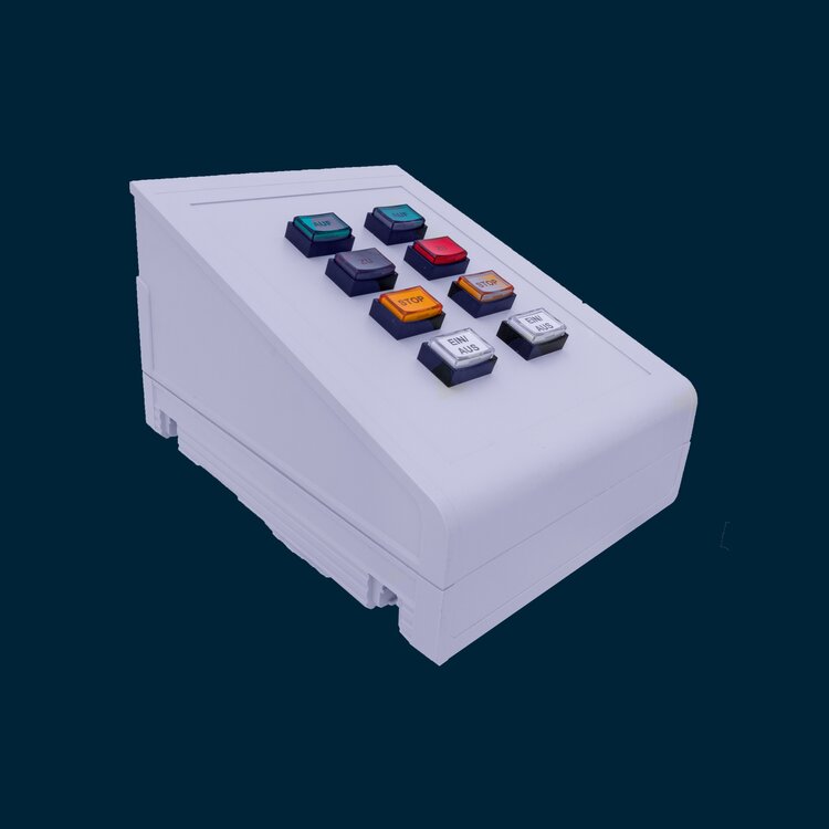 Desktop control panel for two barriers   