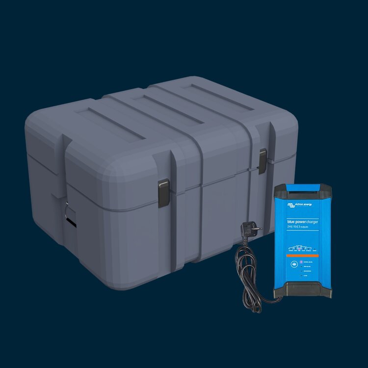 Battery set for solar barrier