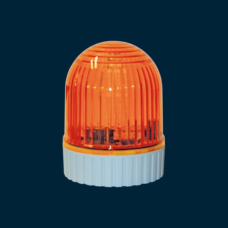 Flashing light, LED yellow, 230V oder 24V