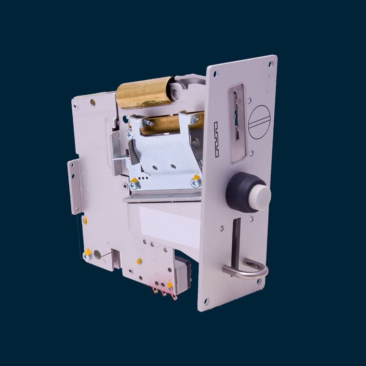 Token acceptor mechanical, for 1 grooved token 25 x 2.0mm   