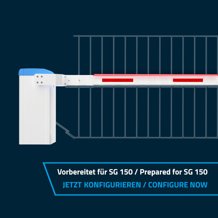 S 6000 LED strip installed abv. the 6,000mm barrier boom    