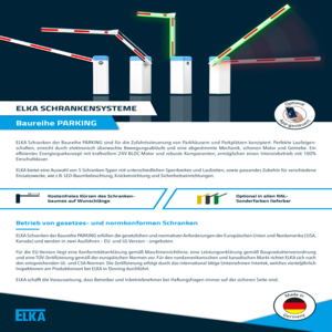 Schranke PARKING - EU - Datenblatt