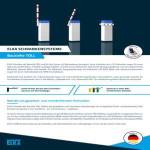 Schranke TOLL - EU - Datenblatt