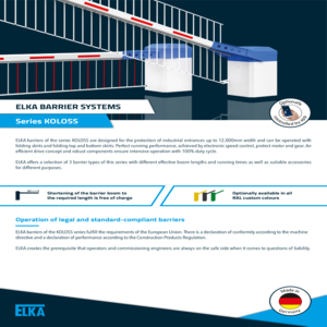 Barrier KOLOSS Datasheet