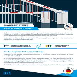 Barrier INDUSTRIAL-S - EU - Datasheet