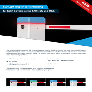 Light ring for barrier housing Product sheet