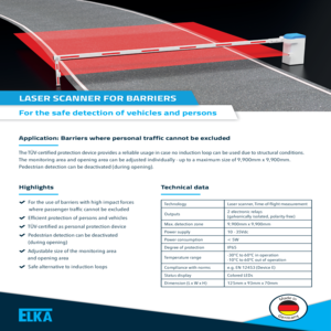 Laser scanner Product sheet