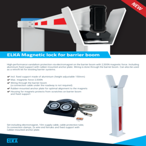 Magnetic lock for barriers Product sheet